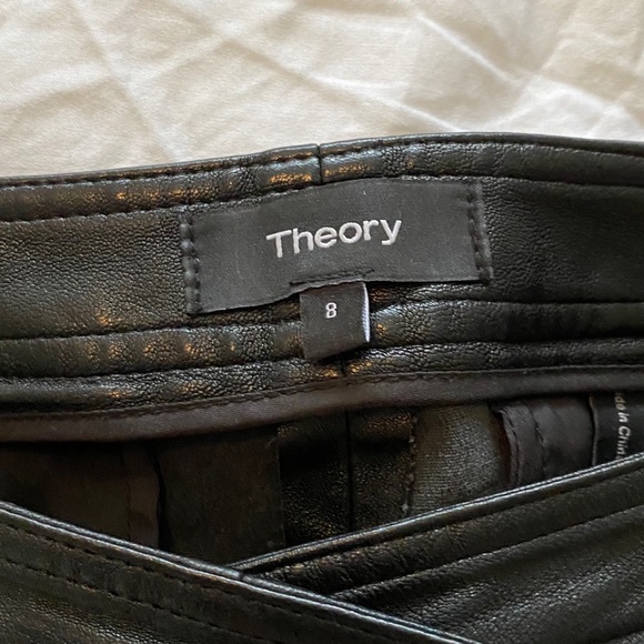 Theory Bristol Leather Pants - Size 8 - Picture 7 of 16